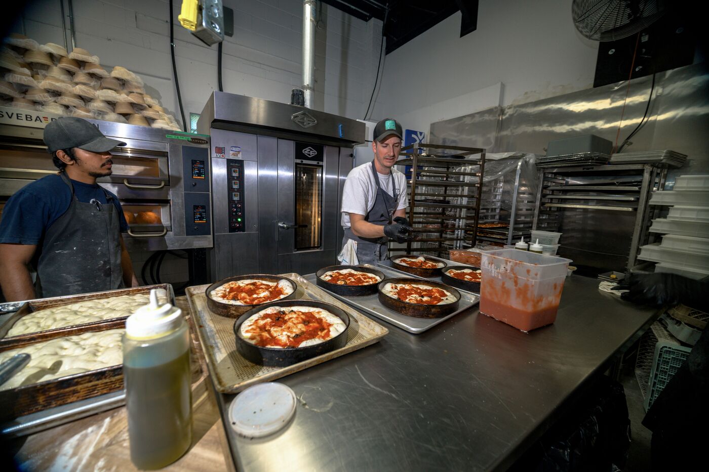 Pizza by the slice at Penelope Bakehouse Scarborough